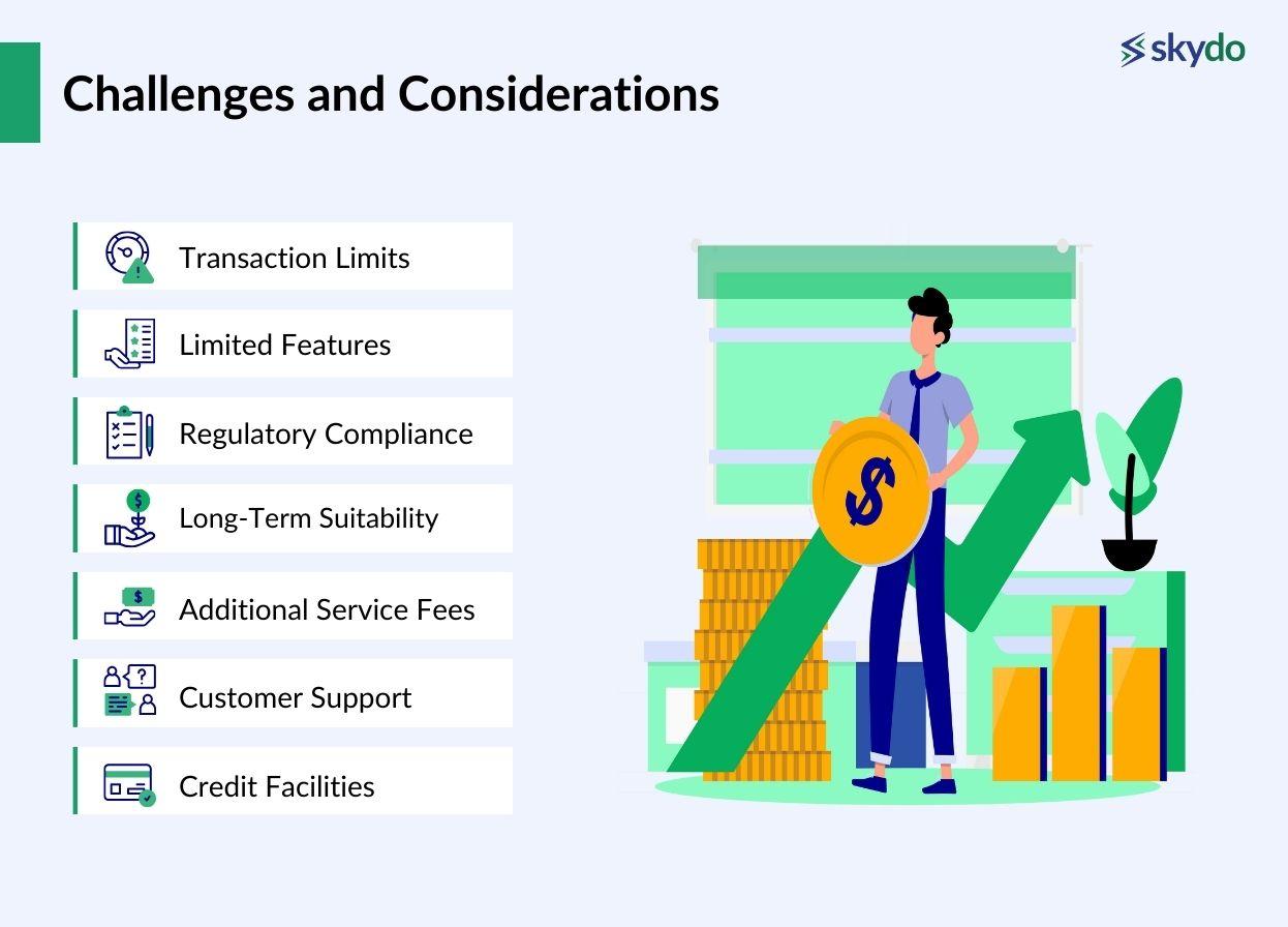 Challenges and Considerations for zero-balance current account