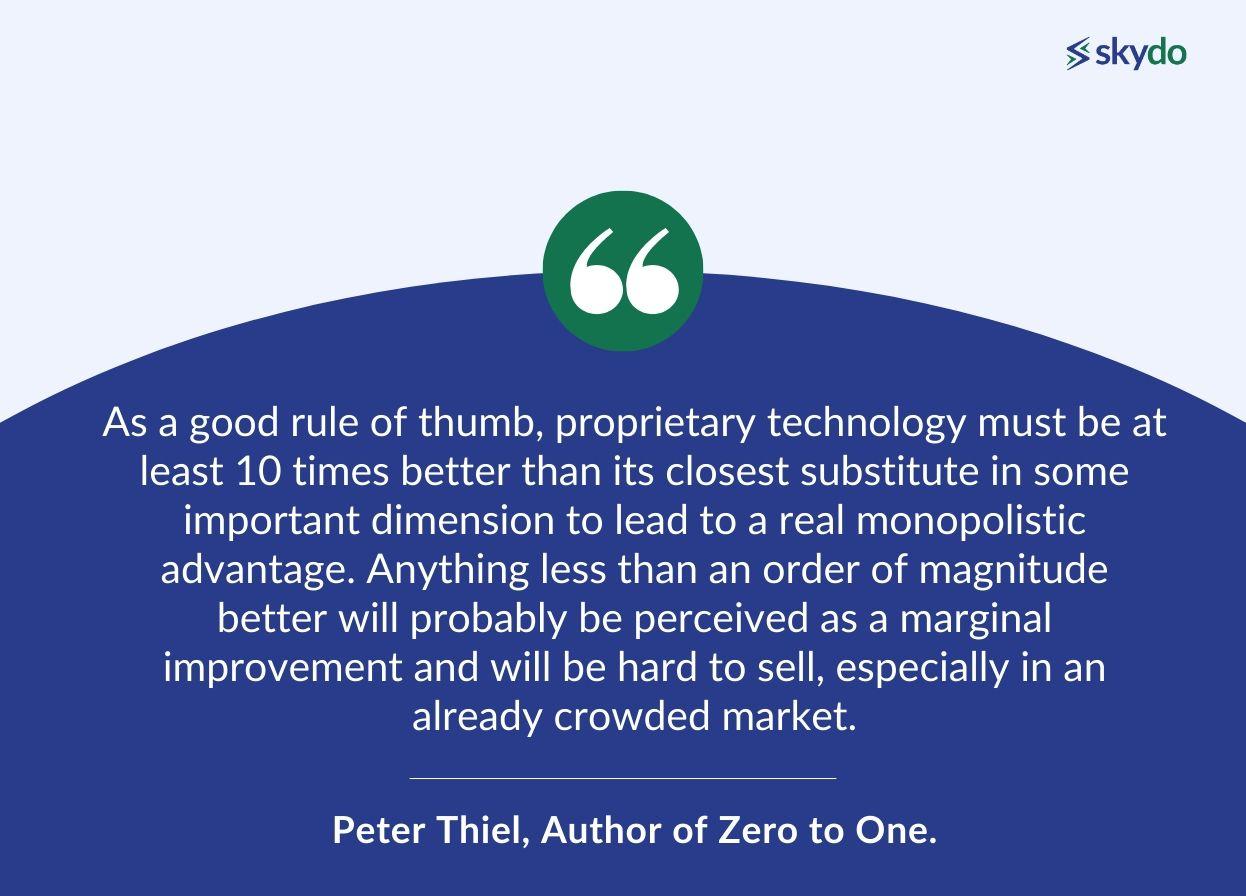 Peter Thiel - the author of Zero to One, says