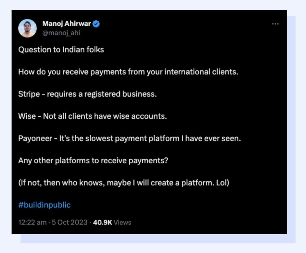 began suggesting alternative payment platforms