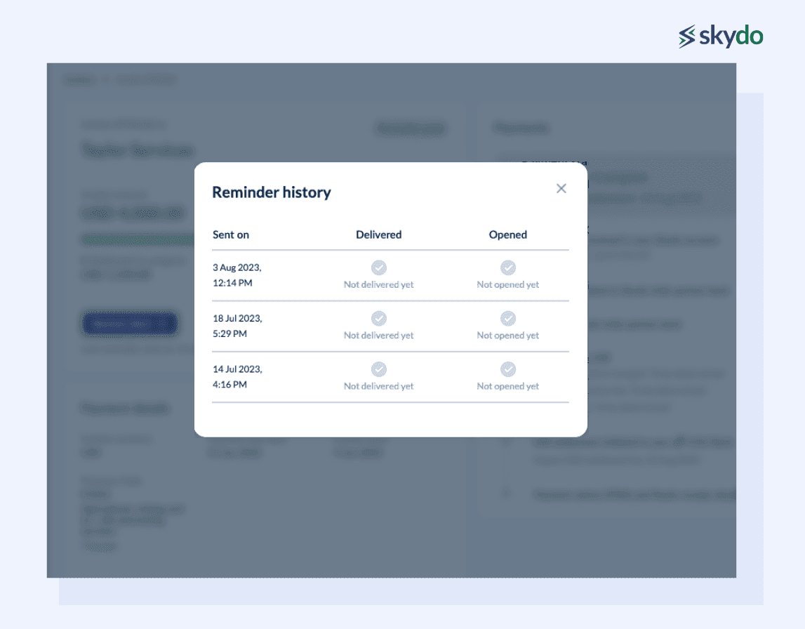 Check if your client has seen your reminders