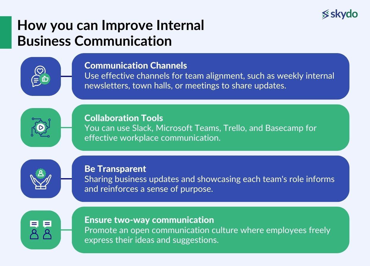 how you can improve internal business communication