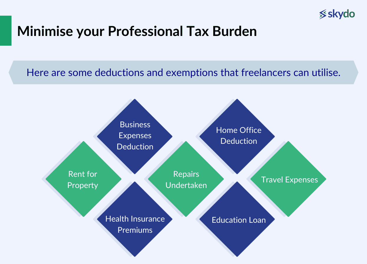 some deductions and exemptions that freelancers can utilise